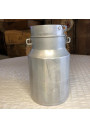 Ancien pot à lait à facettes en aluminium 1,5 litre