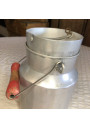 Ancien pot à lait à facettes en aluminium 1,5 litre