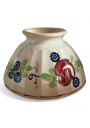 Ancien bol en faïence à facettes décor floral ⌀ 15 cm