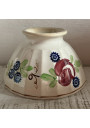 Ancien bol en faïence à facettes décor floral ⌀ 15 cm