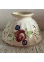 Ancien bol en faïence à facettes décor floral ⌀ 15 cm