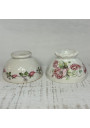 Set of 2 old small bowls with floral decoration
