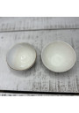 Set of 2 old small bowls with floral decoration