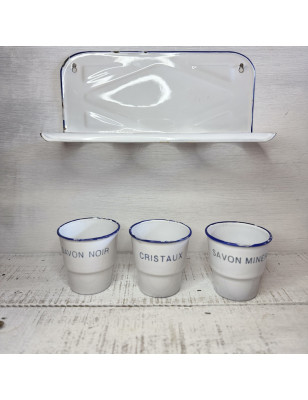 Old pot holder for salt crystals, black soap and mineral soap