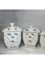 Old art deco earthenware spice set