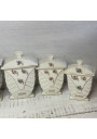 Old art deco earthenware spice set
