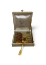 12 Christofle Vendôme shell model gold mocha spoons
