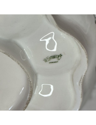 Ancien plat à oeufs Limoges France style victorien