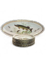 Service à poisson vintage en porcelaine L. France