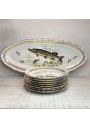 Service à poisson vintage en porcelaine L. France