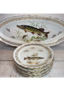 Vintage porcelain fish service L. France