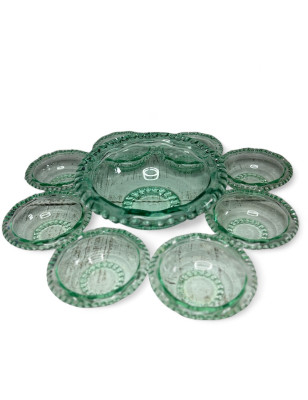 Vintage crystal dessert service by Pierre D'Avesn