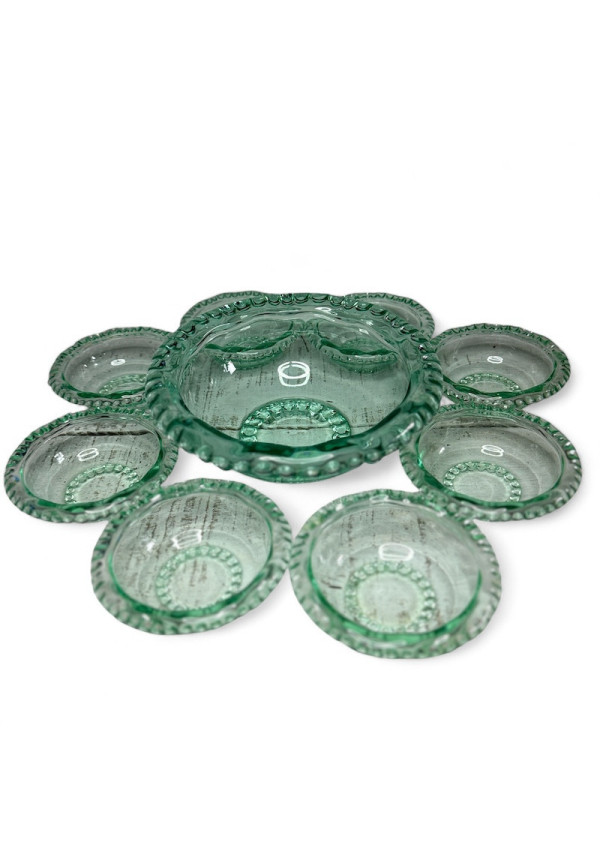 Service à dessert vintage en cristal de Pierre D'Avesn