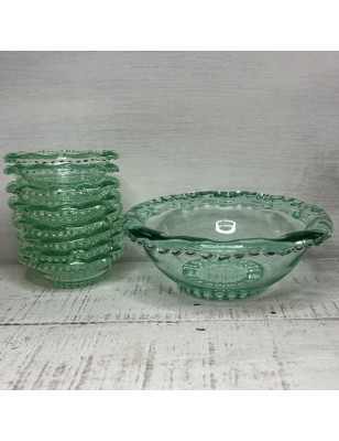 Vintage crystal dessert service by Pierre D'Avesn