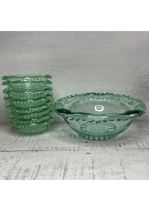 Service à dessert vintage en cristal de Pierre D'Avesn