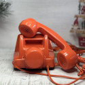 Téléphone vintage orange à cadran SOCOTEL S63
