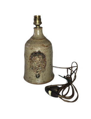 Pied de lampe vintage en grès