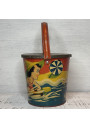 Old metal children's toy beach bucket