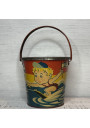 Old metal children's toy beach bucket