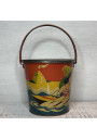 Old metal children's toy beach bucket