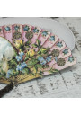 2 Mini Pearl Sampler Fans | Floral Decor | Paris France