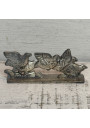 6 Art Deco zoomorphic knife rests in silver metal