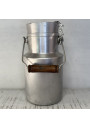 Old aluminum milk jug Tournus Unis France
