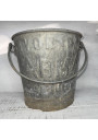Old galvanized metal bucket SOAP PATE ARMA MARSEILLE
