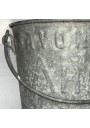 Old galvanized metal bucket SOAP PATE ARMA MARSEILLE