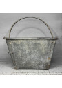 Old rectangular galvanized metal basket
