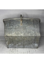 Old rectangular galvanized metal basket