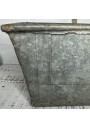 Old rectangular galvanized metal basket