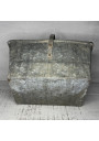 Old rectangular galvanized metal basket