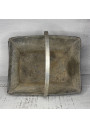 Old rectangular galvanized metal basket