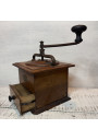 Old large wooden coffee grinder Peugeot Frères