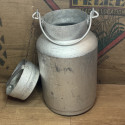 Ancien grand bidon à lait | Bidon à lait de ferme en aluminium