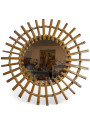 Miroir soleil vintage en bambou – Style bohème et rétro