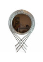 Vintage silver rattan mirror - Retro elegance and unique charm