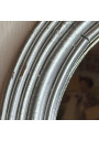 Vintage silver rattan mirror - Retro elegance and unique charm