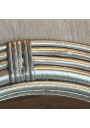 Miroir vintage en rotin couleur argent - Élégance rétro et charme unique