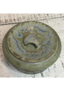 Antique Denbac ceramic butter dish – Sage green, Art Deco