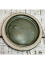 Ancien beurrier en grès Denbac – Vert sauge, Art déco