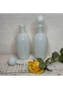 2 Antique white opaline bottles - Vintage elegance and charm