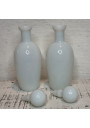 2 Antique white opaline bottles - Vintage elegance and charm
