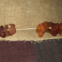 Large vintage amber chip sautoir necklace