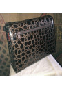 Brown leather trapezoid handbag | Vintage handbag