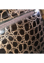 Sac à main en cuir marron forme trapèze | Sac à main vintage