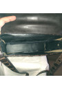 Sac à main en cuir marron forme trapèze | Sac à main vintage