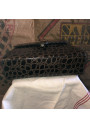 Sac à main en cuir marron forme trapèze | Sac à main vintage