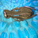 Antique cicada brooch with green stone cabochon